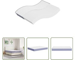 vidaXL Matras Topper - Schuimmatras - Schuimmatras middelzacht 160x200 cm - Tweepersoons Bed - Boxspring - Slaapcomfort