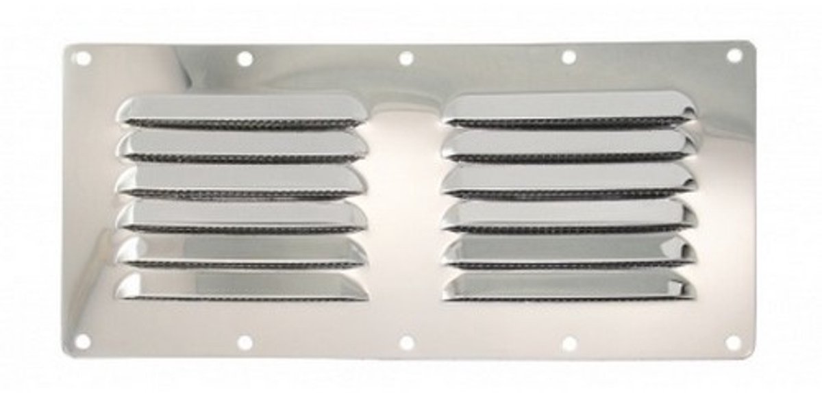 BREG Ventilatierooster RVS - 232 x 116 mm