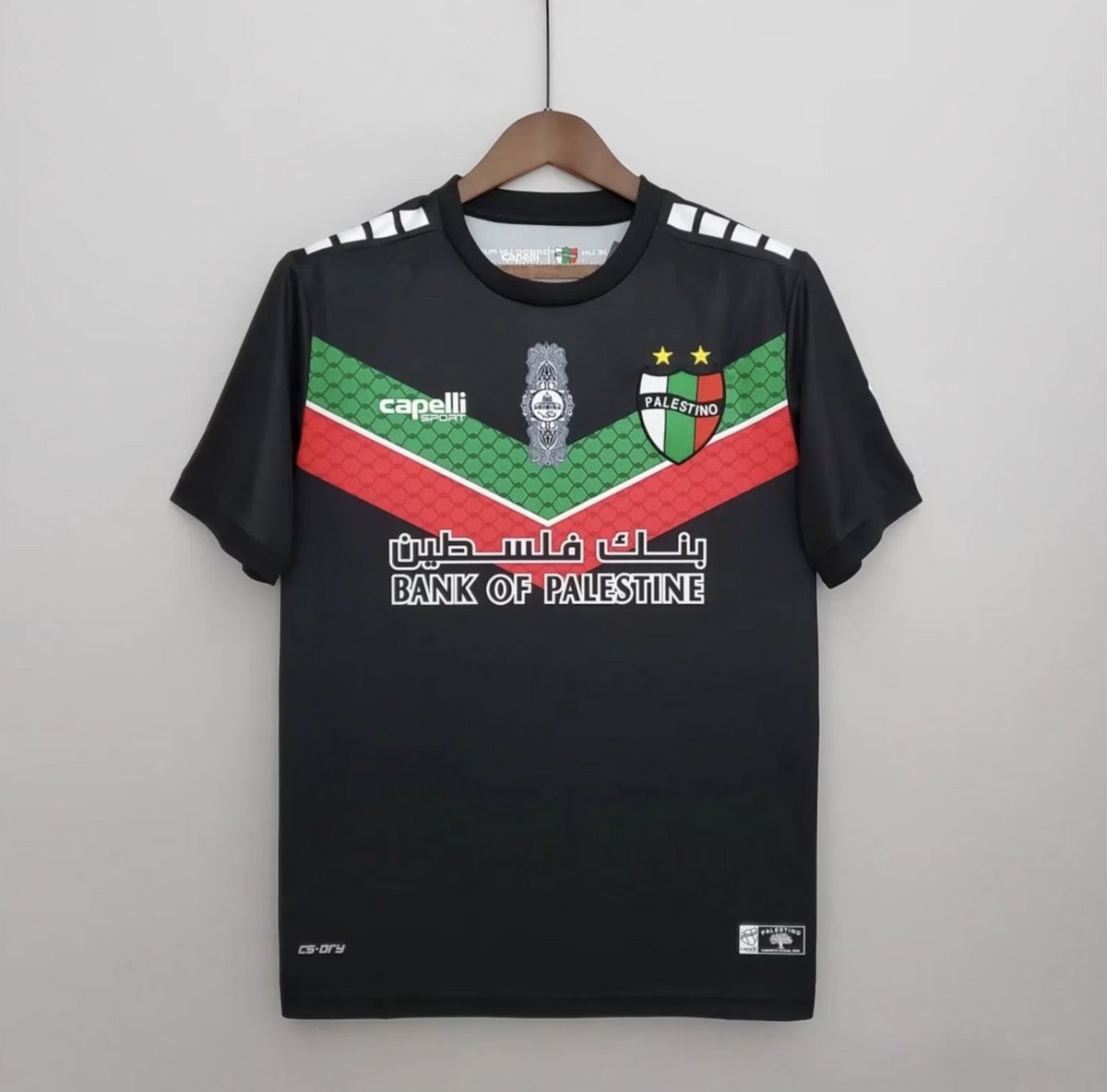 Palestino 2022-2023 Uitshirt Zwart - Football Jersey - Maat S