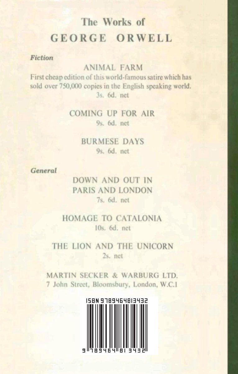 1984 Nineteen Eighty-Four - back cover