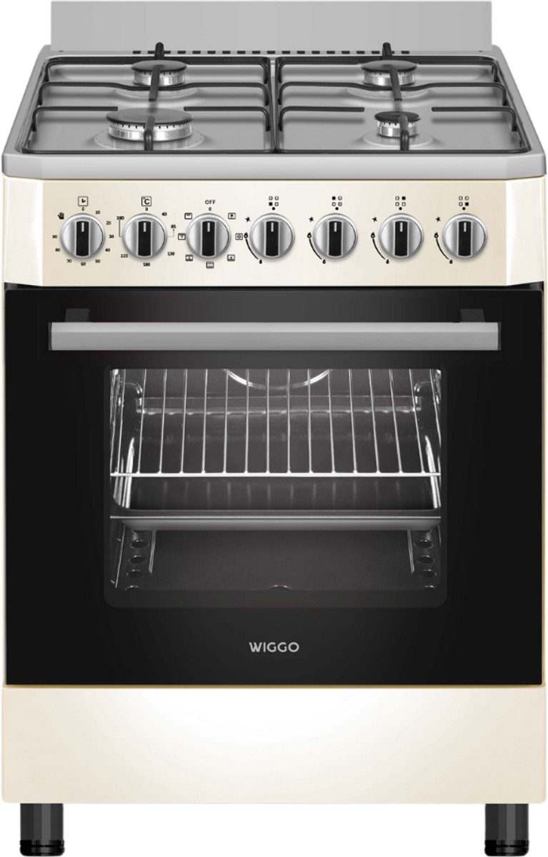 Wiggo WO-E605R(CX) Serie 5 - Gasfornuis - Créme Rvs