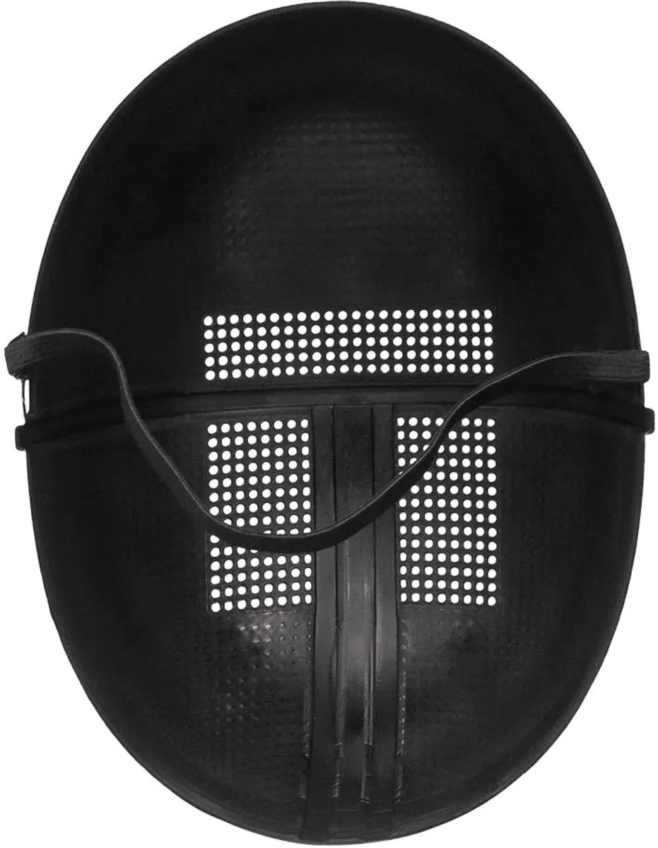 Game masker Triangle - Mask - Game kostuum - Halloween - Carnaval - Feest - Verkleden - Bekend van TV - Driehoek - One-size - zwart - wit — afbeelding 3