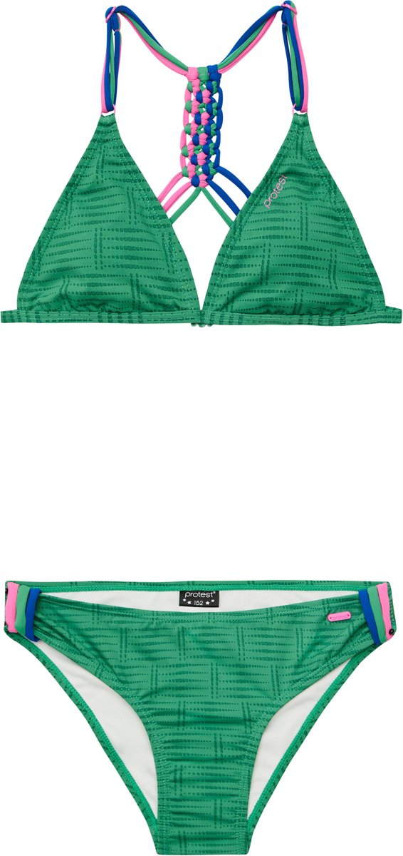 Protest Prtfimke 25 Jr – Triangle bikini set Meisjes – Verstelbare bandjes – Uitneembare vulling Groen