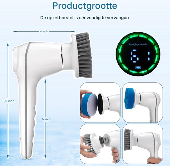 Elektrische Onkruidborstel - Voegenborstel Voor Schoonmaken - Gebruiksvriendelijk Design Voor Verwijderen Van Onkruid En Vuil van GARDEN GLORY — afbeelding 4