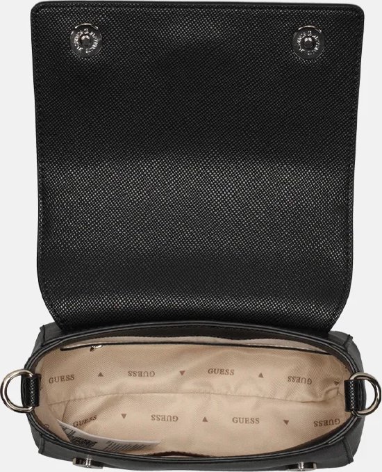 GUESS Sac à main Sac de soirée Fedana Top Handle Flap Bag Black Noir