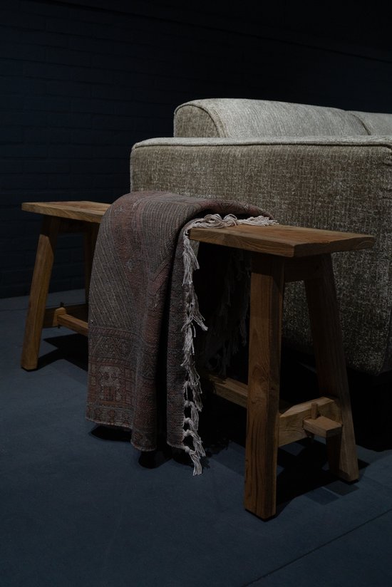 Tabouret en teck Handgemaakt 100 cm d'Indonésie