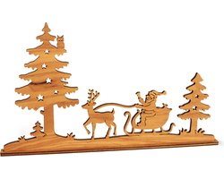 Kersttafereel Hout Silhouet