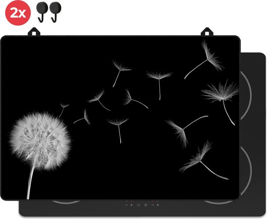 KitchyMist Inductie Beschermer 76x52 cm - Paardenbloem Pluisjes - Kookplaat Beschermer - Afdekplaat voor Kookplaat - Inductie Mat - Spatscherm Achterwand Keuken