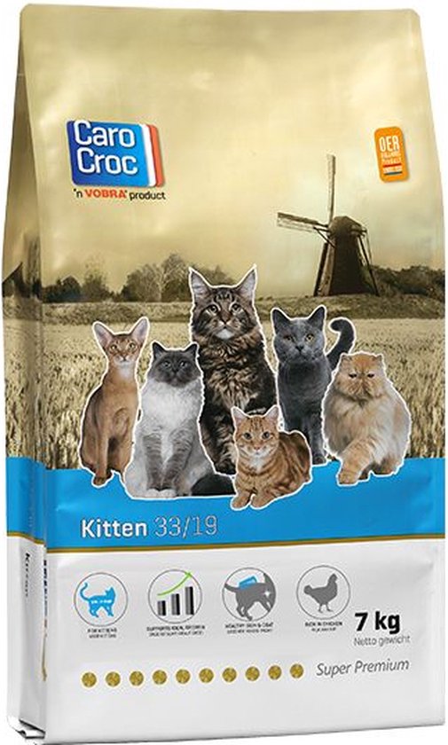 CaroCroc Kitten 7kg met catessystick 5 gram