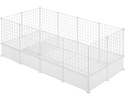 Knaagdierenren - Hoog - Wit - Verstelbaar - Voor Kleine Dieren - 142x53x71cm