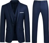 Allthemen Costumes modernes 3 pièces coupe ajustée pour hommes - Costume pour hommes pour les mariages d'affaires - XL