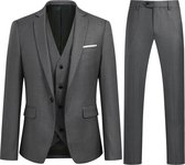 ALLTHEMEN Heren Slim Fit 3-delige Moderne Pakken - Herenpak Voor Zakelijke Bruiloften - 3XL