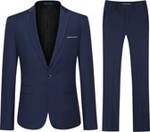 Allthemen Costume 2 pièces pour homme – Veste décontractée moderne pour le travail – L
