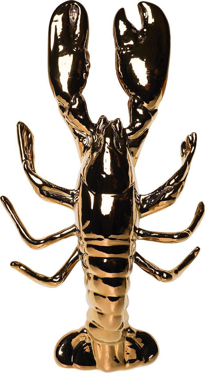 Wanddecoratie Kreeft - Keramiek - Goud - 25 cm