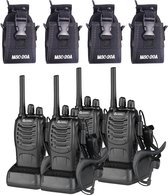Composants actuels 88E - Radio bidirectionnelle 4 pièces - Talkie-walkie - Portée 5 km - PMR 446 Mhz - Avec lampe de poche LED - Y compris 4 étuis