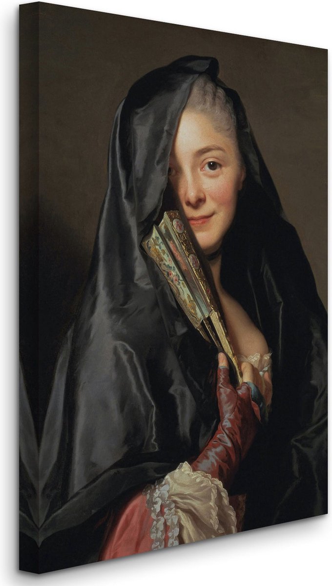 Alexander Roslin - The Lady with the Veil, The Artist's Wife, De dame met de sluier, de vrouw van de kunstenaar (1768) - 3:2