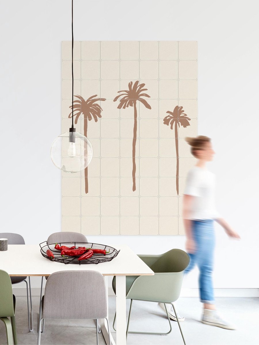 IXXI Palms, Various - 80 x 100 cm - Gratis ophangtool - Grote wanddecoratie en posters - Illustraties, Minimalisme, Grafisch Ontwerp, Line art