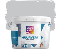 Decoverf muurverf mat kiezelgrijs, 4L