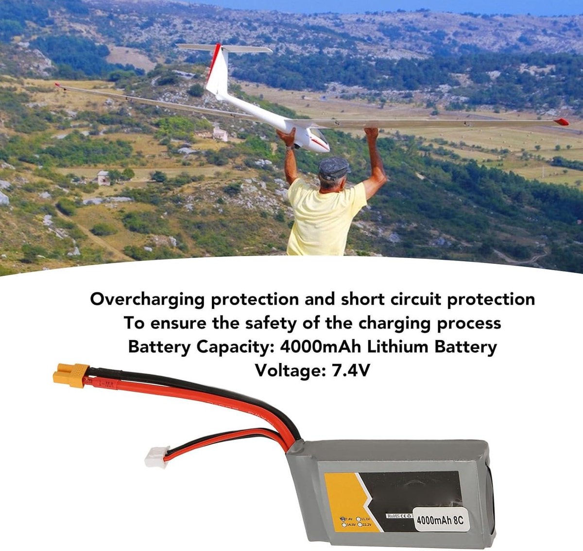 7.4V 2S 2800mAh Lipo Batarya - 40C Satın Al
