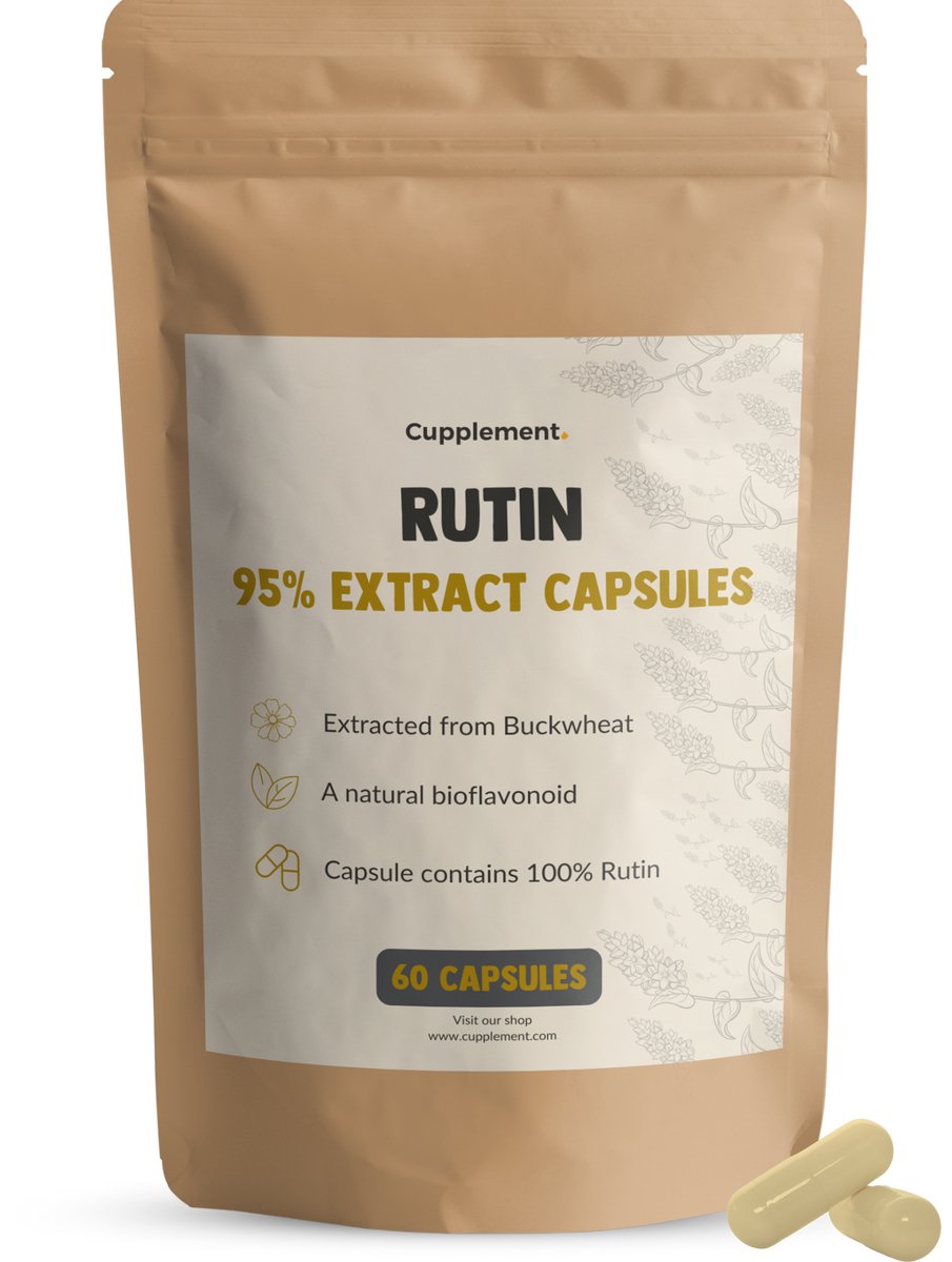Goedkoopste Cupplement Rutine 95 Extract 500MG 60 Vegan Capsules – Biologisch Flavonoïde voor Bloedvaten & Weerstand – Laboratoriumgetest – Past Door Brievenbus – Geen Poeder of Tabletten – Rutin – Superfood Supplement – 30 Dagen Voorraad
