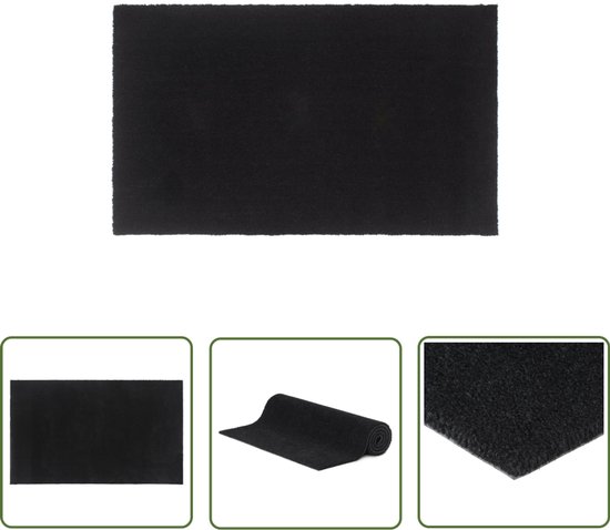 Relaxdays deurmat breed WELCOME, 40x120 cm, kokos & pvc, rechthoekig, binnen & buiten, antislip schoonloopmat, natuur