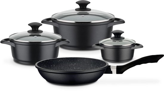 12pcs Panelas e Panelas Set Conjuntos de panelas de cozinha antiaderente Panelas