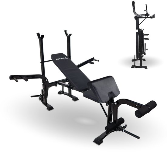Mobiclinic® fitness, Banco de musculación, Plegable, Soporta 200kg
