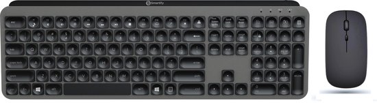 Smartify Pro Keys + Pro Touch - Draadloos Toetsenbord en Muis - Bluetooth Toetsenbord - QWERTY - Zwart