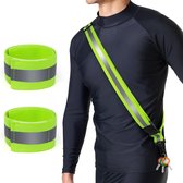 2 Pièces Gilet de Sécurité vélo +4 Pièces Bracelets de Sécurité