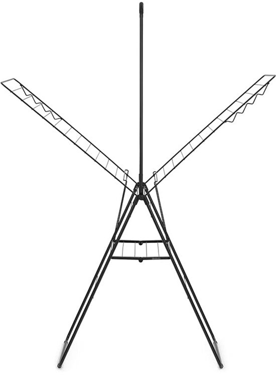 Brabantia HangOn Wäscheständer - 25m Trockenfläche Mit Kleiderstange In Matt Schwarz
