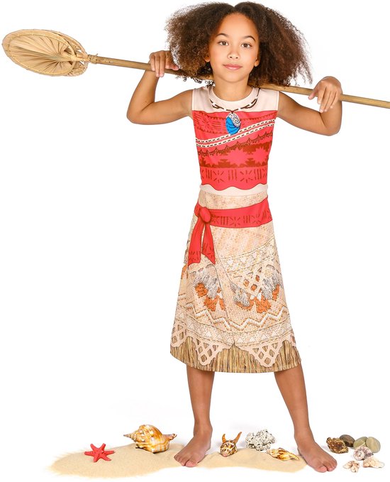 Smiffys - Disney Moana Vaiana Basic Plus Kostuum Jurk Kinderen - Kids tm 6 jaar - Multicolours
