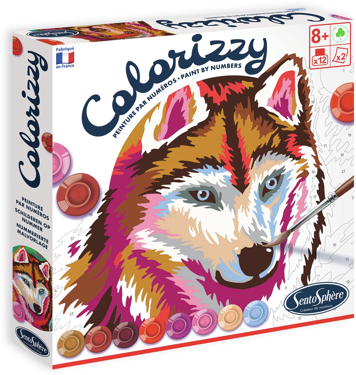 SentoSphère Colorizzy Schilder op Nummer Bosdieren
