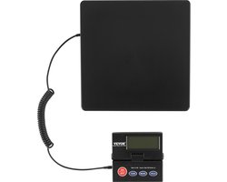 VEVOR Pakketweegschaal Platformweegschaal 10g-50kg 2g Nauwkeurigheid Digitale Weegschaal Kg/Lbs/Lbs:Oz/G Telweegschaal 250x250x43mm ABS Behuizing.Verzendweegschaal