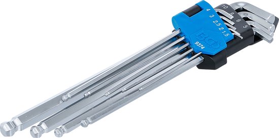 BGS Stiftsleutelset extra lang extra kort Torx T10 - T50 9 delig