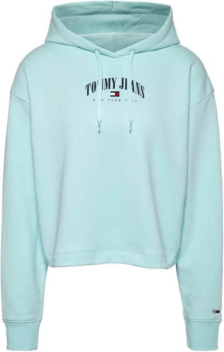 Tommy Jeans hoodie organic cotton dames licht Blauw