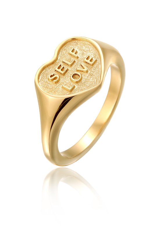 Chevalière Ring Elli femme en Argent sterling 925 avec motif cœur, pour la Saint-Valentin