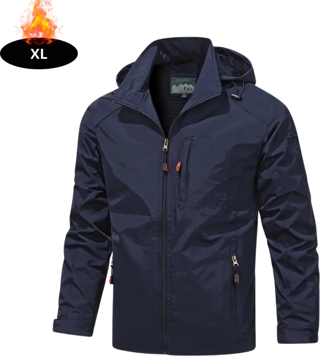 Bovista Windjas Heren Parka Lente & Herfst Jas Volwassen Windjack Windbreaker Outdoor Blauw