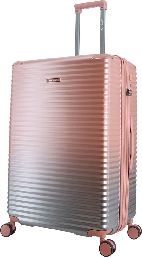Saxoline Blue – Elite | Harde Koffer / Trolley / Reiskoffer – Large – Roze - Roze / Large