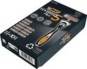 Emballage du rasoir BIC Hybrid 5 Flex, montrant le manche et 10 cartouches de 5 lames en titane.