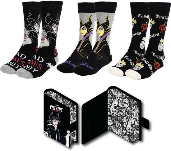 Disney Villains Ursula, Böse Königin, Maleficent Unisex Sokken - meerkleurig - one size