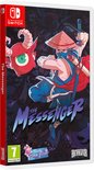 Nintendo Switch hoesje van The Messenger game met ninja en rood wezen.