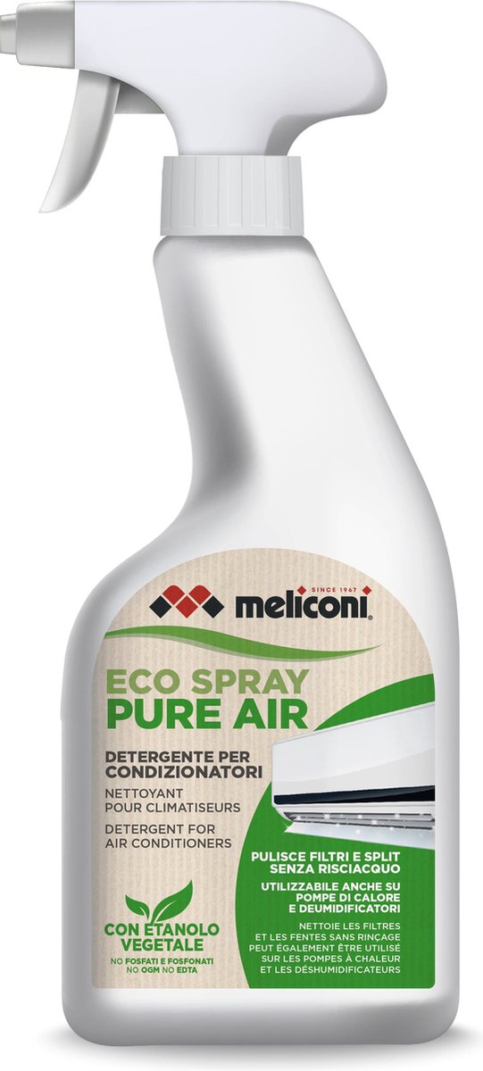 Meliconi ECO SPRAY PURE AIR airco reiniger - 500ml - Airconditioning Cleaner and Refresher voor binnenunit