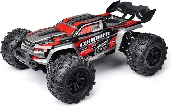 Bestuurbare auto 1:16 Schaal - Hoge Snelheid 50 Km/h - Ideaal voor Volwassenen en Kinderen - 2.4G Afstandsbediening - 4WD Off-Road Monster Truck - Buiten - RC Auto - Rc Truck - Rood