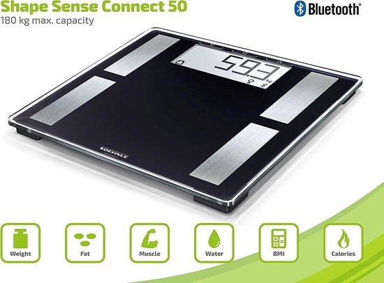 Shape Sense Connect 50 Bluetooth personenweegschaal app BIA-premium ...