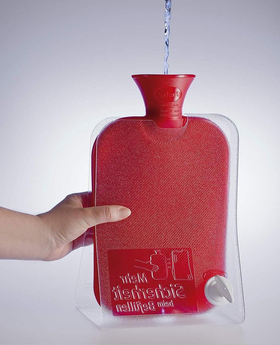 Warmwaterkruik vulstandaard met 6012 en warmwaterbottle