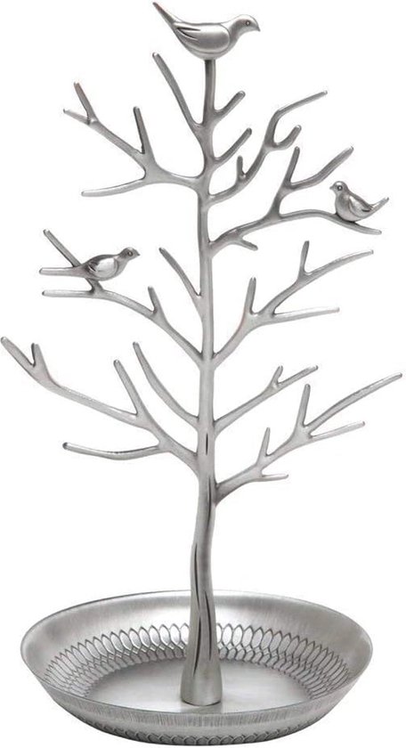 Sieradenhouder voor aan de muur, natuurlijk hout, sieradenlijst