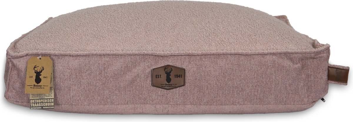 Boony est 1941 premium ligkussen orthopedisch misty rose 80x60x14cm