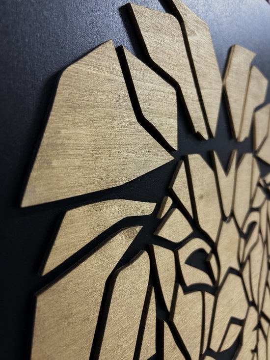 Décoration murale Lion - Géométrique - 70x60cm - Décoration murale - Animal - Décoration murale en bois - Animaux - Décoration murale - Tableau mural