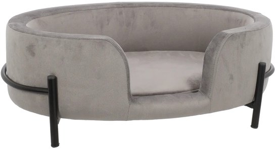 Hondenbank - Grijs - 64x41cm - Hondenbed - Katten - Hondensofa - Comfortabel - Stijlvol - Zacht