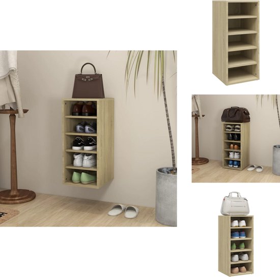 Wandschoenenkast 70x35x38 cm bewerkt hout wit kopen